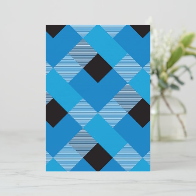 Geometrical Square Abstraction 3 Thank You Card (Standing Front)