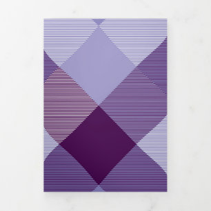 Geometrical Square Abstraction 4 Tri-Fold Holiday Card