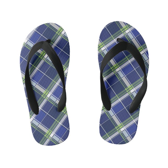 Geometrical Square Abstraction 5 Kid's Flip Flops (Footbed)