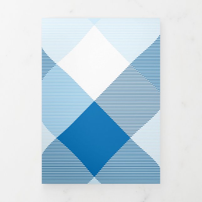 Geometrical Square Abstraction 6 Tri-Fold Holiday Card (Cover)