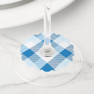 Geometrical Square Abstraction 6 Wine Glass Tag