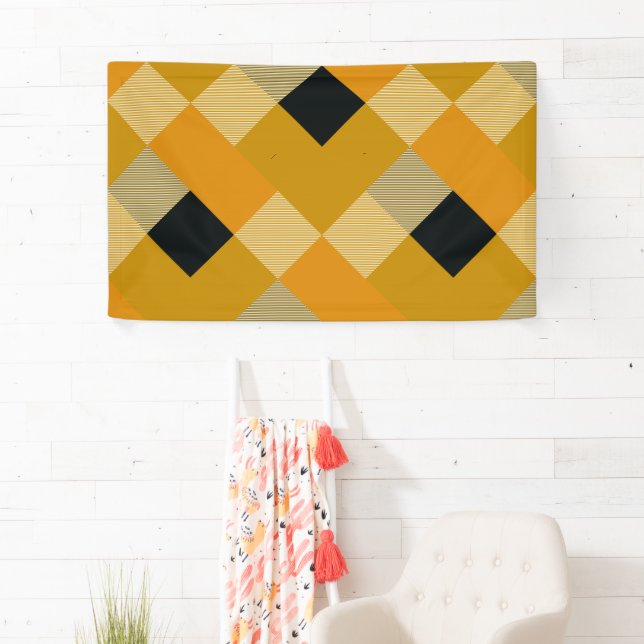 Geometrical Square Abstraction 9 Banner (Insitu)