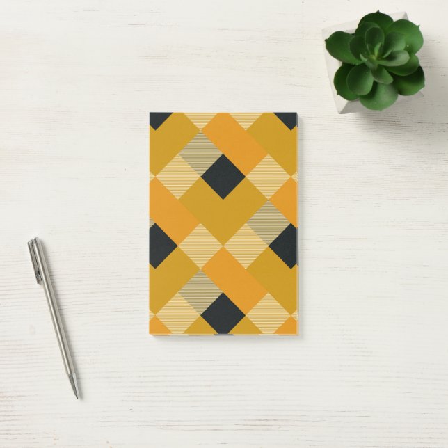 Geometrical Square Abstraction 9 Post-it Notes (Office)