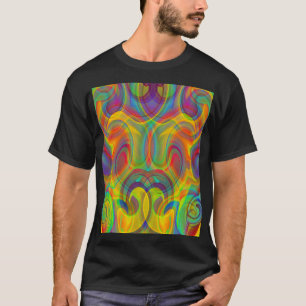 GEOMETRICAL SWIRL COLORFUL ART ABSTRACT T-Shirt