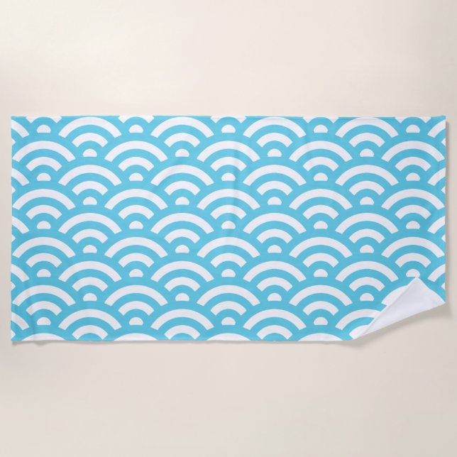 Geometrical Waves Beach Towel (Front)