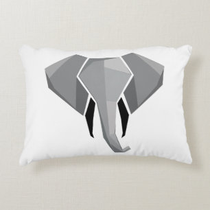 Geometrics Elephant Head Accent Pillow