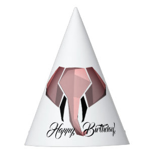  Geometrics Elephant Head Birthday  Party Hat