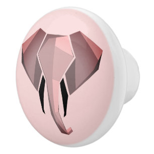 Geometrics Elephant Head Ceramic Knob