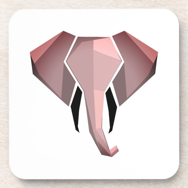 Geometrics Elephant Head  Coaster (Front)