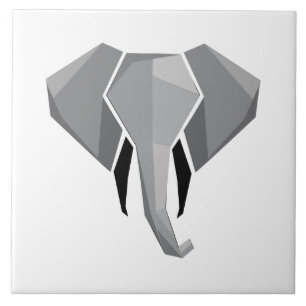 Geometrics Elephant Head  Tile