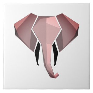Geometrics Elephant Head  Tile