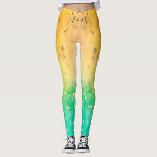 Geometrics - lemon lime leggings