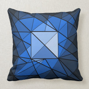Geometrics Square Gemstone Design Pillow