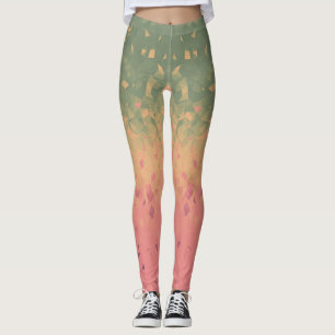 Geometrics - watermelon leggings