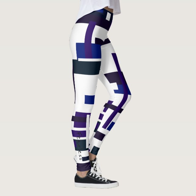 Géométrie funky Art Abstrait Leggings sans peur (Droite)