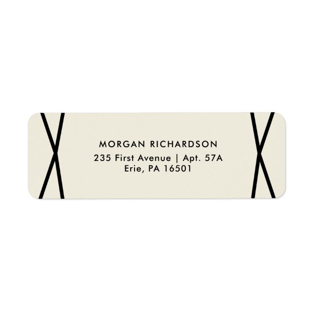 Géométrie noire sur Ecru (Devant)