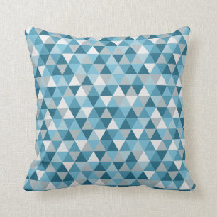 Géométrique bleu moderne Coussin décoratif