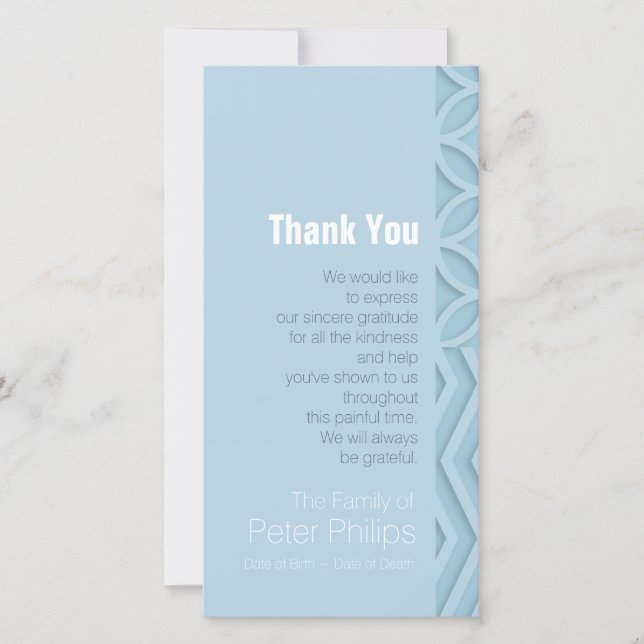 Géométrique choisissez le Merci de sympathie de la (Devant)