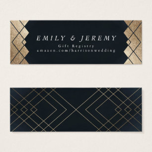 Géométrique Dark Navy Gold Gatsby Cadeaux de maria