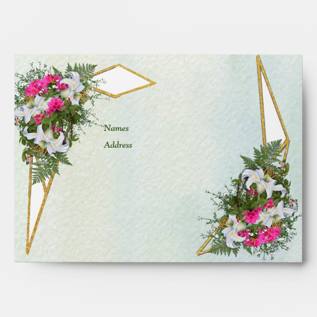 Géométrique - Enveloppes de bouquet de Parties sci (Devant)
