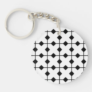 Géométrique moderne, Diamants - Noir et Blanc