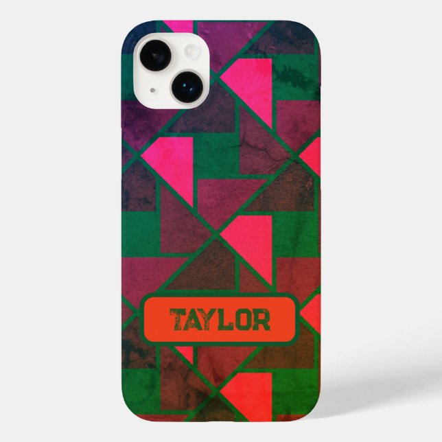 Géométrique Perdu Grunge Téléphone / coque ipad (Verso)