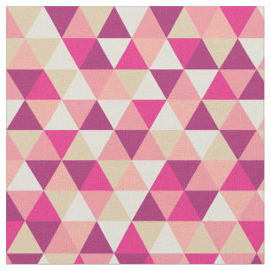Géométrique rose moderne   Tissu
