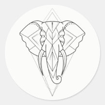 Géométrique - Sticker éléphant