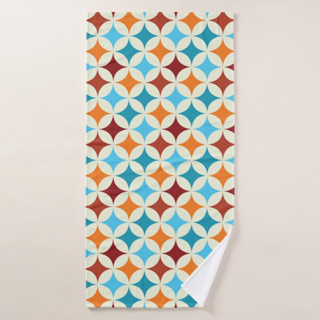 Géométrique stylé : Motif Vintage sans couture (Serviette de bain)