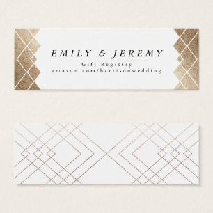 Géométrique White Gold Gatsby Cadeaux de mariage