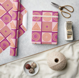 Geometrische Muster in Trendfarben - Wrapping Paper