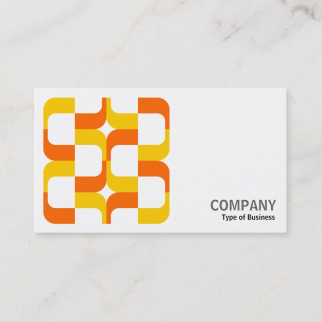 Geometropolis - 020614 - Amber and Orange Business Card (Front)