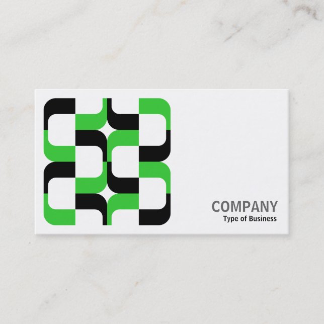 Geometropolis - 020614 - Spring Green and Black Business Card (Front)