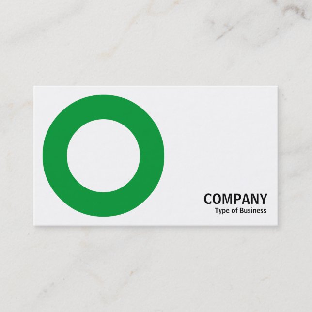 Geometropolis - Bold Circle - Grass Green Business Card (Front)