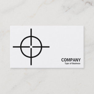 Geometropolis - Round Crosshairs - Black Business Card