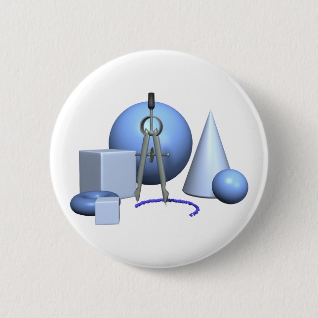 Geometry and Geometrical Shapes 2 Inch Round Button (Front)