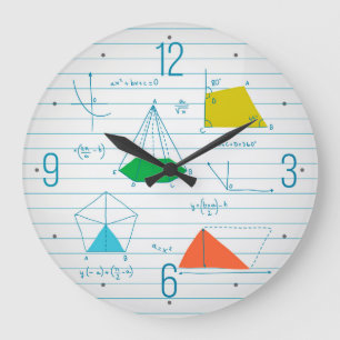 Geometry And Maths Graphs Round Wall Clocks