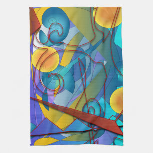 Geometry Collage Kitchen Towel