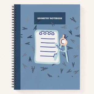 GEOMETRY COMPASS & PAPER NOTEBOOK