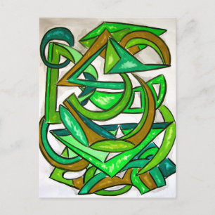 Geometry Homework - Abstract Art Postcard