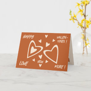 Geometry in Love - Red Ochre - Happy Valentines! Card