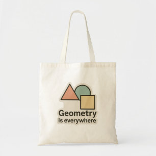 Geometry Is Everywhere Sticker – Colourful Shapes Tote Bag