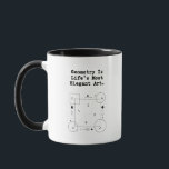 Geometry Life's Elegant Art | Mathematical Beauty Mug<br><div class="desc">Creative design featuring "Geometry is life's most elegant art."</div>