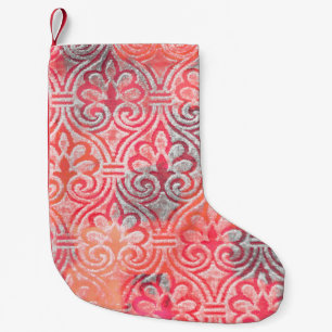 Geometry modern repeat pattern with texturesabstra small christmas stocking