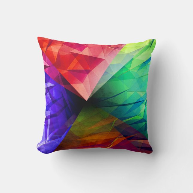 Geometry of Light Throw Pillow (Front)
