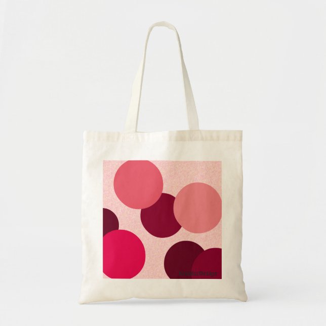 Geometry Pink Dots Tote Bag (Front)