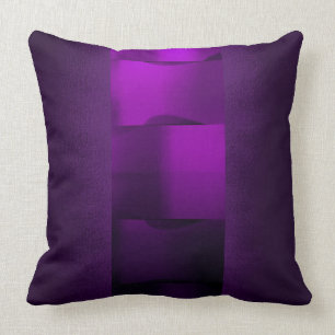 Geometry Plum Purple 3-Dimensional Amethyst Throw Pillow