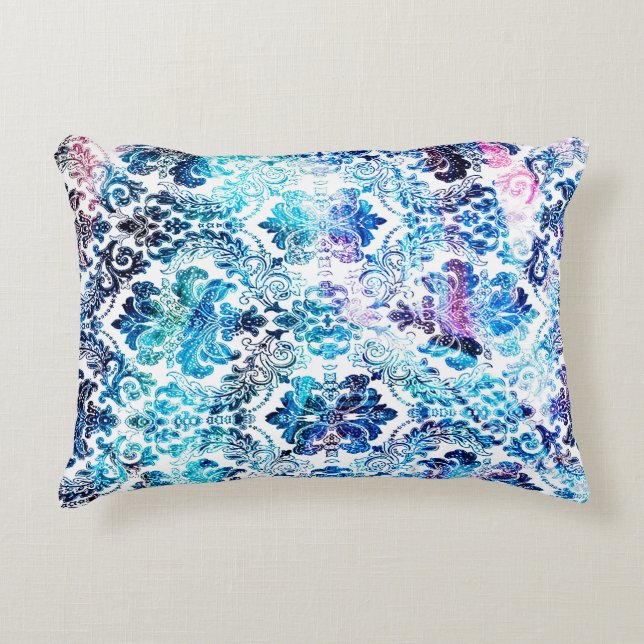 Geometry repeat pattern with texture backgroundabs accent pillow (Front)