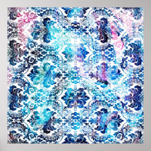 Geometry repeat pattern with texture backgroundabs poster