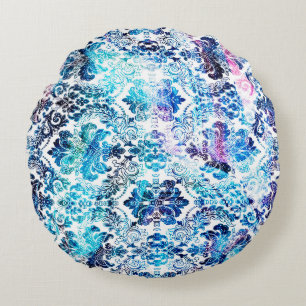 Geometry repeat pattern with texture backgroundabs round pillow